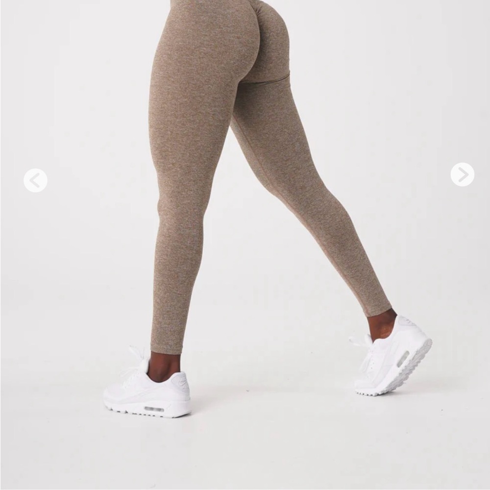Seamless High-Waisted Leggings - Taupe
